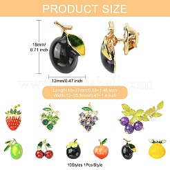 10 spilla smaltata a forma di frutta in 10 stili&nbsp;JEWB-CJ0001-78