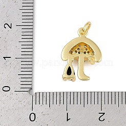 Gestell Messing micro ebnen Zirkonia Anhänger&nbsp;KK-R166-02G-02