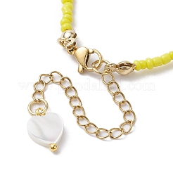 Bracciale con ciondolo a forma di pesce con semi di vetro e stella marina turchese sintetica&nbsp;BJEW-MZ00045
