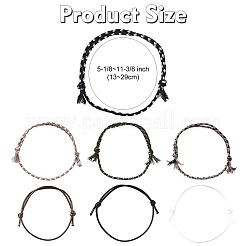14 ensemble de bracelets en cordon de coton 7 couleurs pour hommes et femmes&nbsp;BJEW-FS00025-04