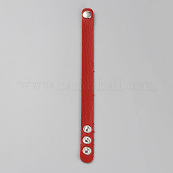 Bracelet simple cordon uni simili cuir avec boucles&nbsp;BJEW-TAC0010-01A-01