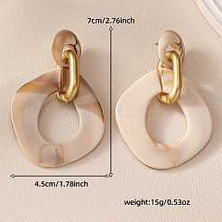 Boucles d'oreilles pendantes en résine imitation coquillage&nbsp;WG25AAC-02