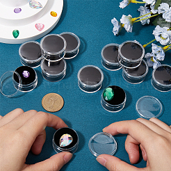 Runde Schmuck-Aufbewahrungsbox für lose Diamanten aus durchsichtigem Kunststoff&nbsp;CON-WH20003-01A-01