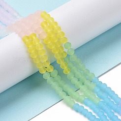 Mattierte Glasperlenstränge mit Farbverlauf&nbsp;FGLA-H011-01