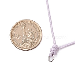 5 collier en cordon de polyester ciré réglable de 5 couleurs&nbsp;AJEW-JB01309-01