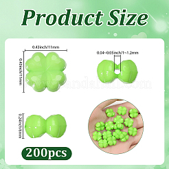 200 Stück undurchsichtige Acrylperlen&nbsp;OACR-SP0002-40C