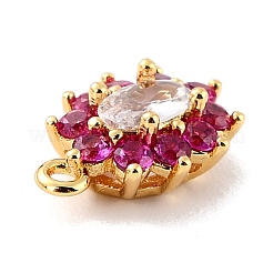 Charms ecologici in ottone con micro pavé di zirconi&nbsp;ZIRC-C027-12G-RS
