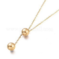 Ensembles de bijoux avec pendentif boule en acier inoxydable 304&nbsp;SJEW-M097-08G