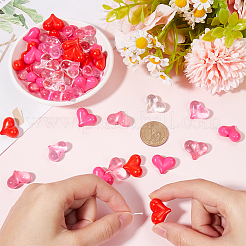 100pcs 5 Farben undurchsichtige und transparente Acrylperlen&nbsp;MACR-SC0001-78