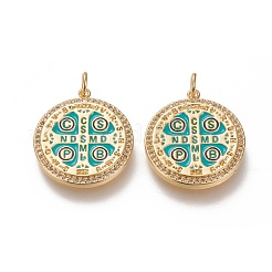 Pendenti in zirconi cubici trasparenti in micro pavè di ottone&nbsp;ZIRC-L091-050G