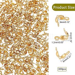 300 Stück Perlenspitzen aus Edelstahl 304&nbsp;STAS-NB0001-40