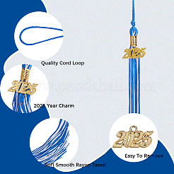 Décorations de pendentif de pompon de remise de diplôme en polyester&nbsp;AJEW-WH20020-078B