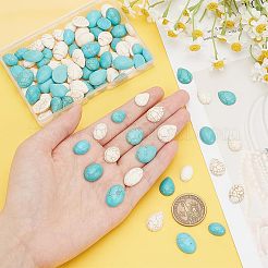 96 cabochon synthétique teinté turquoise&nbsp;G-AR0005-55
