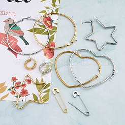 201 Creolen-Sets aus Edelstahl&nbsp;EJEW-PJ0001-02