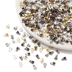 600 Stück 6 Farben faltbare Crimpenden aus Eisen&nbsp;IFIN-YW0003-26