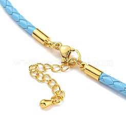 Gliederarmbänder aus geflochtener Kordel aus Leder&nbsp;MAK-K022-01G