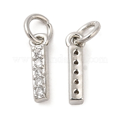 Breloques en laiton avec zircone cubique AAA de type micro-pavé&nbsp;ZIRC-P067-11P-I-NR