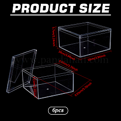 Transparente Verpackungsboxen aus Acryl mit Deckel&nbsp;CON-WH0110-37