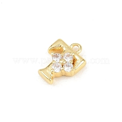 Breloques en laiton zircon cubique transparent&nbsp;KK-Z151-18G-T
