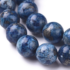 Fili di perle di pirite africana naturale&nbsp;G-D0006-C04-8mm-03