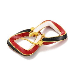 Orecchini a cerchio da donna in ottone e smalto&nbsp;EJEW-U015-17B-G
