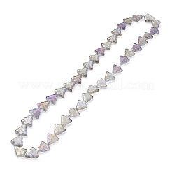 Brins de perles de verre de galvanoplastie transparentes&nbsp;EGLA-C002-FR01