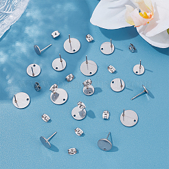 90 Stück 3 Stil 304 Edelstahl Ohrstecker Zubehörse&nbsp;STAS-ME0001-41