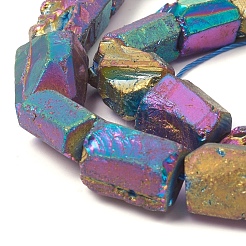 Chapelets de perles de cristal de quartz naturel électrolytique&nbsp;G-D0009-01B-05