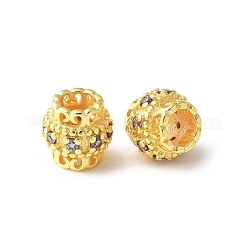 Messing Mikro ebnen Zirkonia European Beads&nbsp;KK-U067-07G