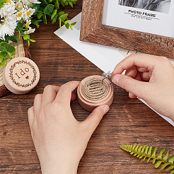 Säulen-Aufbewahrungsboxen für Fingerringe aus Holz&nbsp;CON-WH0086-063B
