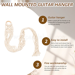 Support de guitare en cordon de coton macramé&nbsp;AJEW-WH20006-113B