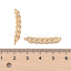 Ciondoli connettore in ottone con micro pavé di zirconi chiari&nbsp;KK-L223-016G