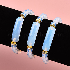 Bracelets élastiques à perles d'opalite synthétique&nbsp;BJEW-T022-04B