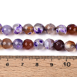 Hebras de cuentas de ágata craquelada al fuego natural teñidas y calentadas&nbsp;G-N359-01A-05