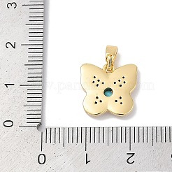 Pendentifs avec zircon cubiques à micro-pavés en laiton&nbsp;KK-Q030-01C-G