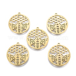 Pendentif en acier inoxydable 201 avec placage ionique (IP)&nbsp;STAS-B027-10G