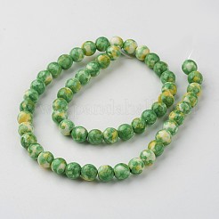 Océan naturelle de jade blanc chapelets de perles&nbsp;G-G916-8mm-02