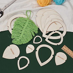 1 Set Schneideschablone aus Holz für Makramee-Blätter/Blumen&nbsp;DIY-BC0009-99