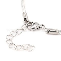 Anlaufgeschützte Unisex-Armbänder aus rundem Schlangenketten-Edelstahl 304&nbsp;BJEW-H541-02B-P