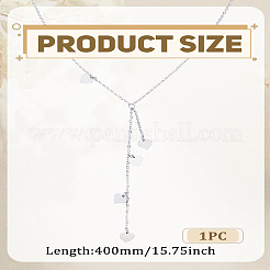 1 Stück Edelstahl-Herz-Halsketten für Damen&nbsp;NJEW-LP0003-22A
