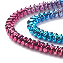 Regenbogenfarben galvanisieren nichtmagnetische synthetische Hämatitperlenstränge&nbsp;G-L489-F01