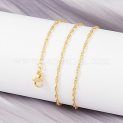 Collar de cadenas de singapur de latón para mujer&nbsp;LS-NJEW-P265-07G