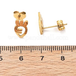 Pendientes de botón de acero inoxidable 304&nbsp;EJEW-I317-01G