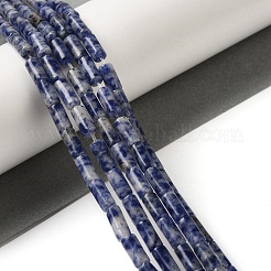 Fili di perle di diaspro macchia blu naturale&nbsp;G-B091-A03-01
