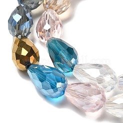 Chapelets de perles en verre électroplaqué&nbsp;EGLA-D015-15x10mm-38