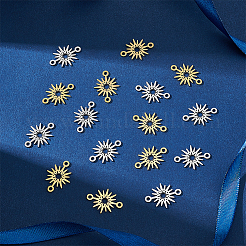 20 Stück 2 Farben 201 Edelstahl Stern Verbinder Charms&nbsp;STAS-UN0040-99