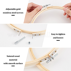4 Stück 4 Stile Bambus-Kreuzstich-Stickrahmen&nbsp;DIY-HY0001-76
