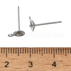 Anlaufgeschützte Ohrstecker aus Edelstahl 304&nbsp;STAS-P370-02C-P