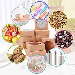 12 Stück quadratische Geschenkboxen zur Aufbewahrung aus Kraftpapier&nbsp;CON-YW0001-83