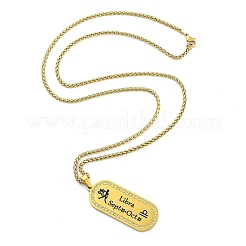 Collar con colgante de cadena de trigo con circonita cúbica transparente y micropavé de acero inoxidable 304 para mujeres y hombres.&nbsp;NJEW-U007-01I